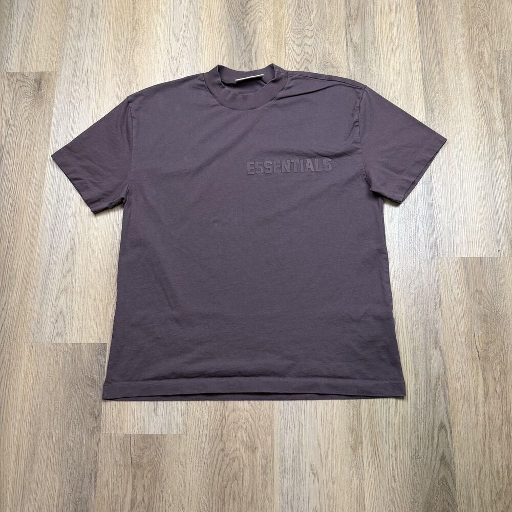 Fear Of God Essentials Shirt Mens XL Purple Logo Crewneck Tee Streetwear